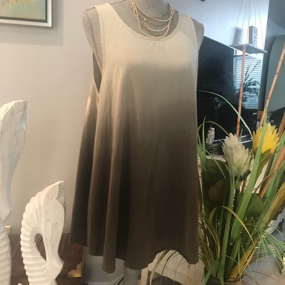 Ombré Olive Tank style dress by Cookies Hawaii - Picture 2 of 6